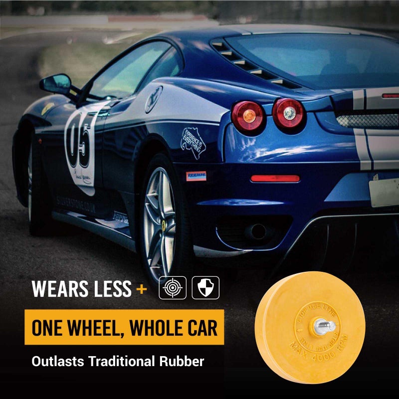 EWK Decal Eraser Wheel, Rubber Remover Wheel for Drill, Ideal for Adhesives, Pinstripes, and Decals Removal - Image 4
